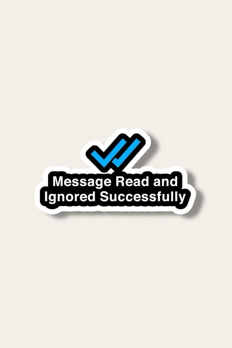Message read and ignored successfully Tekli Sticker