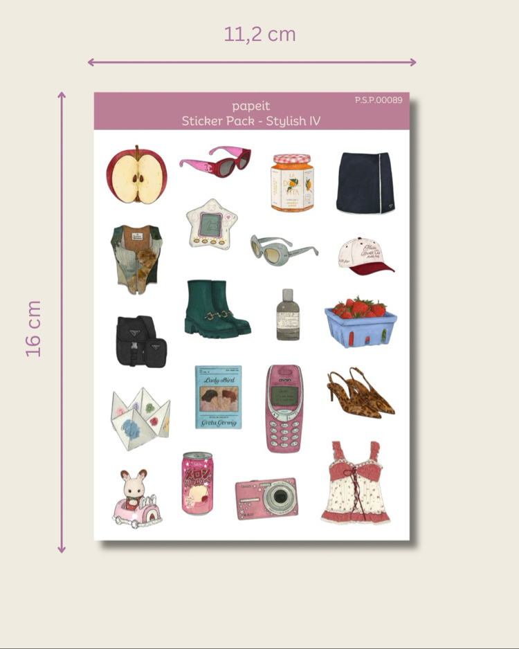 Stylish 4lü Sticker Pack 