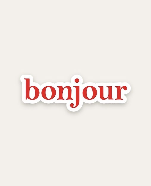 Bonjour Tekli Sticker