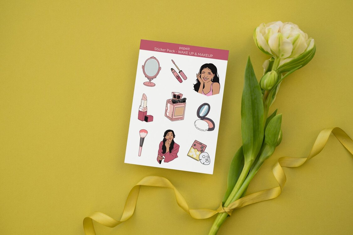 Wake up and Makeup Sticker Pack