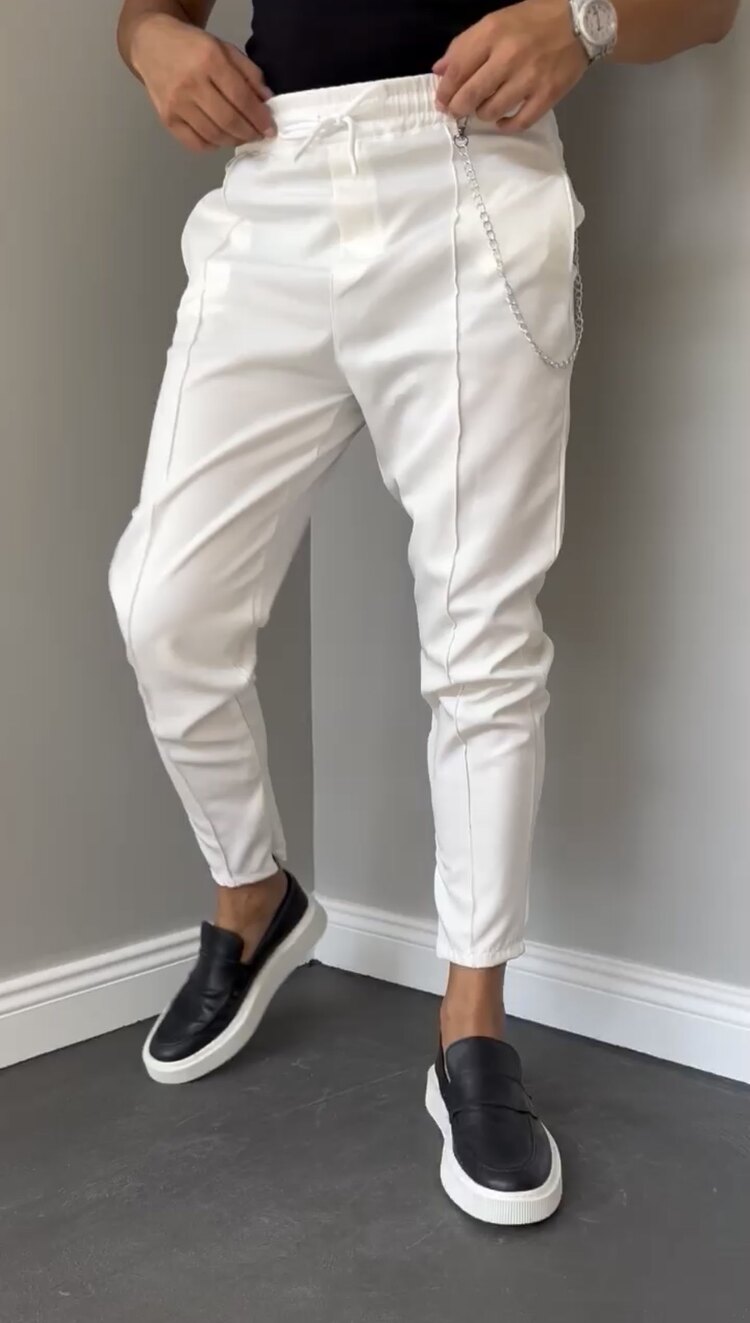 BEYAZ ÇIMALI JOGGER