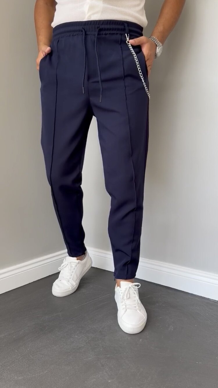 LACİVERT ÇIMALI JOGGER
