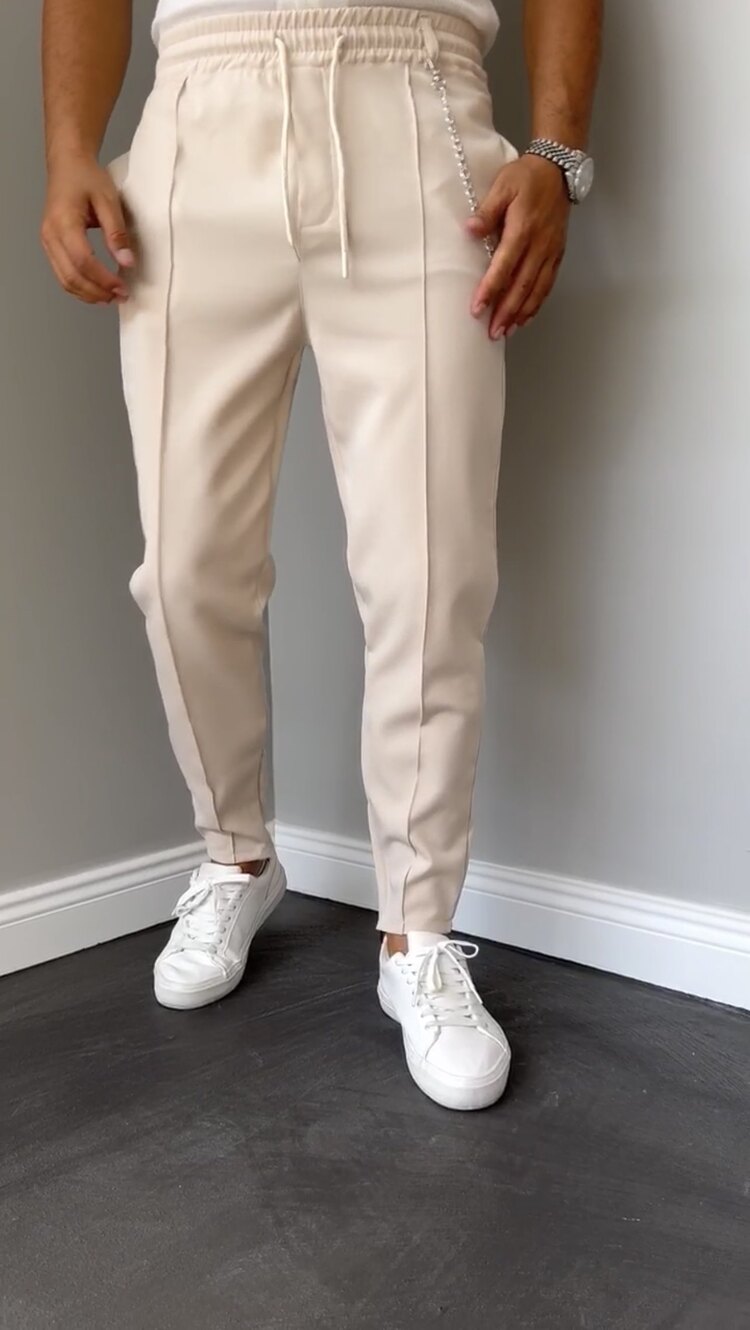 BEJ ÇIMALI JOGGER
