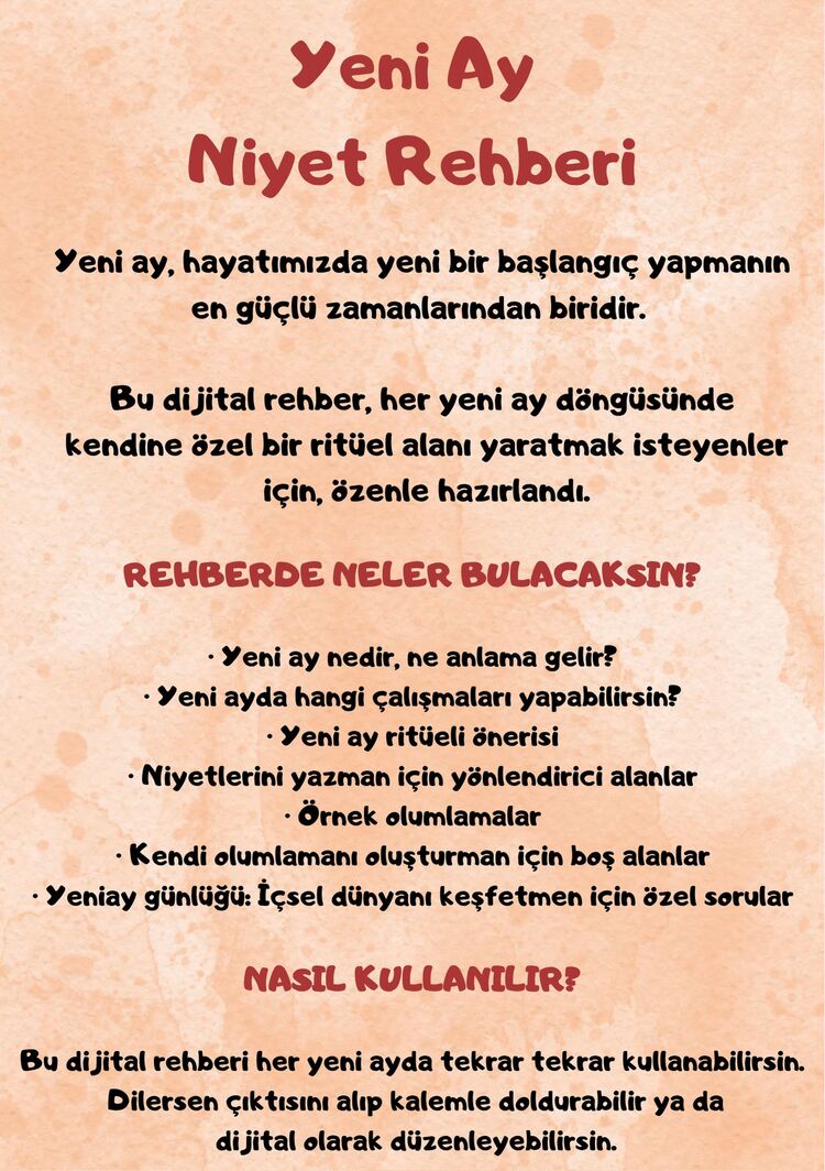Yeni Ay Niyet Rehberi: