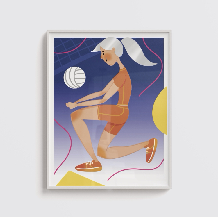 Volleyball Player Poster