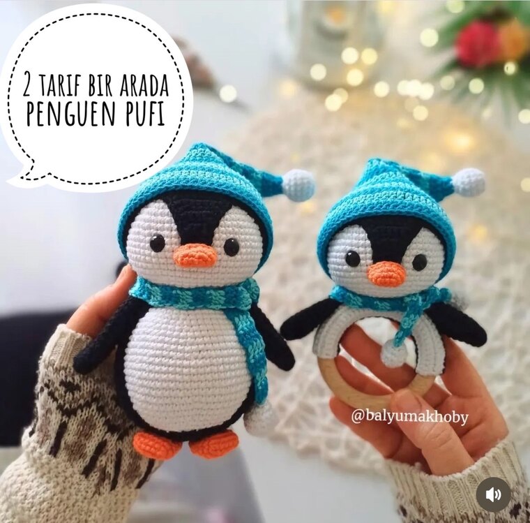 Penguen Pufi Oyuncak ve Çıngırak tarifi 