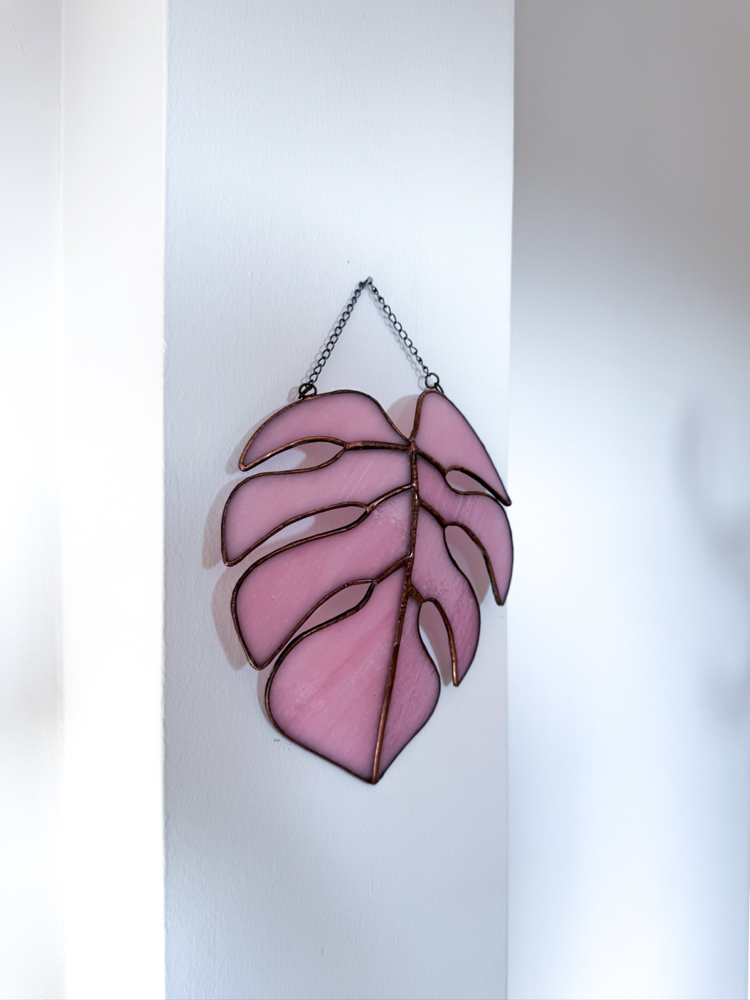 Monstera / Duvara Asılan Vitray Çiçek