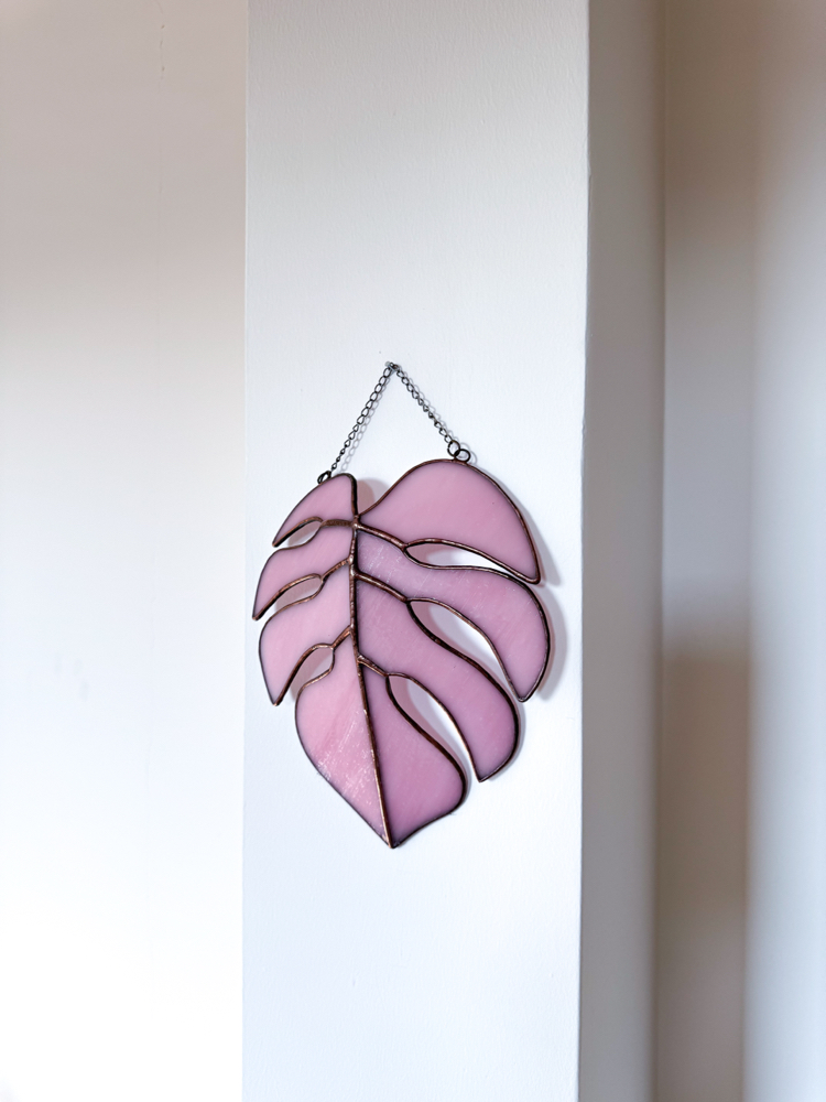 Monstera / Duvara Asılan Vitray Çiçek
