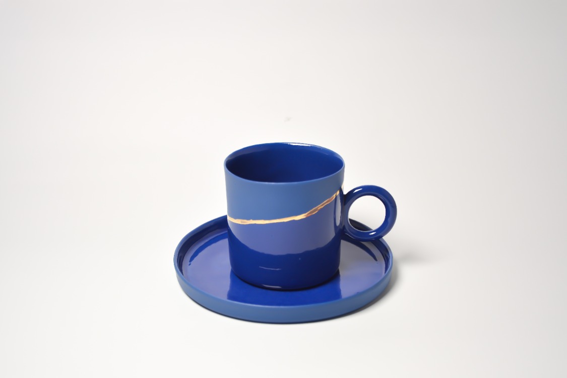 Pure Mini Fincan / Lacivert - Gold