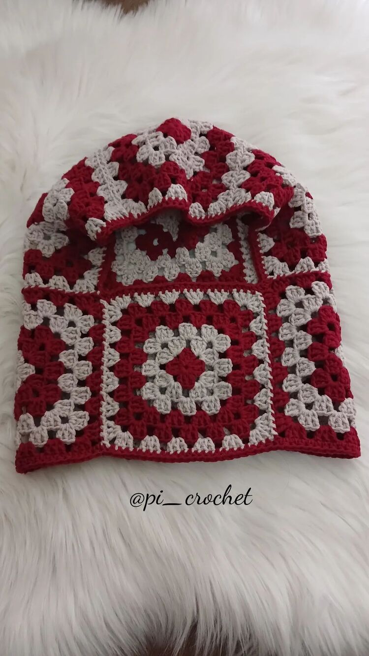 bordo & gri balaclava