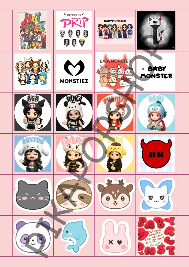 Babymonster 24'lü Sticker Set