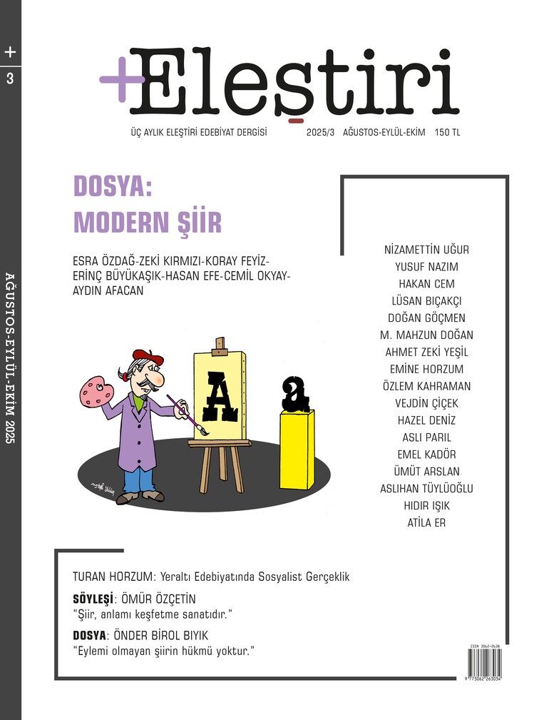 +Eleştiri / Üç Aylık Edebiyat Dergisi • Ağustos-Eylül-Ekim 2025 • Sayı: 3