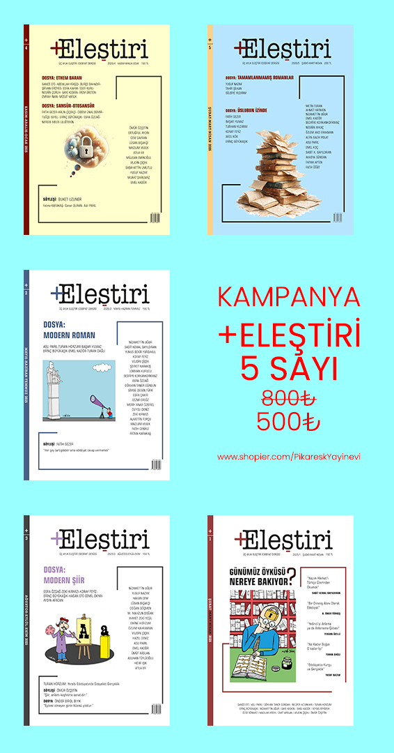 +Eleştiri / Üç Aylık Edebiyat Dergisi / 5 Sayı Birden KAPANYA 