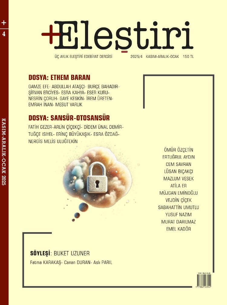 +Eleştiri / Üç Aylık Edebiyat Dergisi • Kasım-Aralık-Ocak 2025 • Sayı: 4