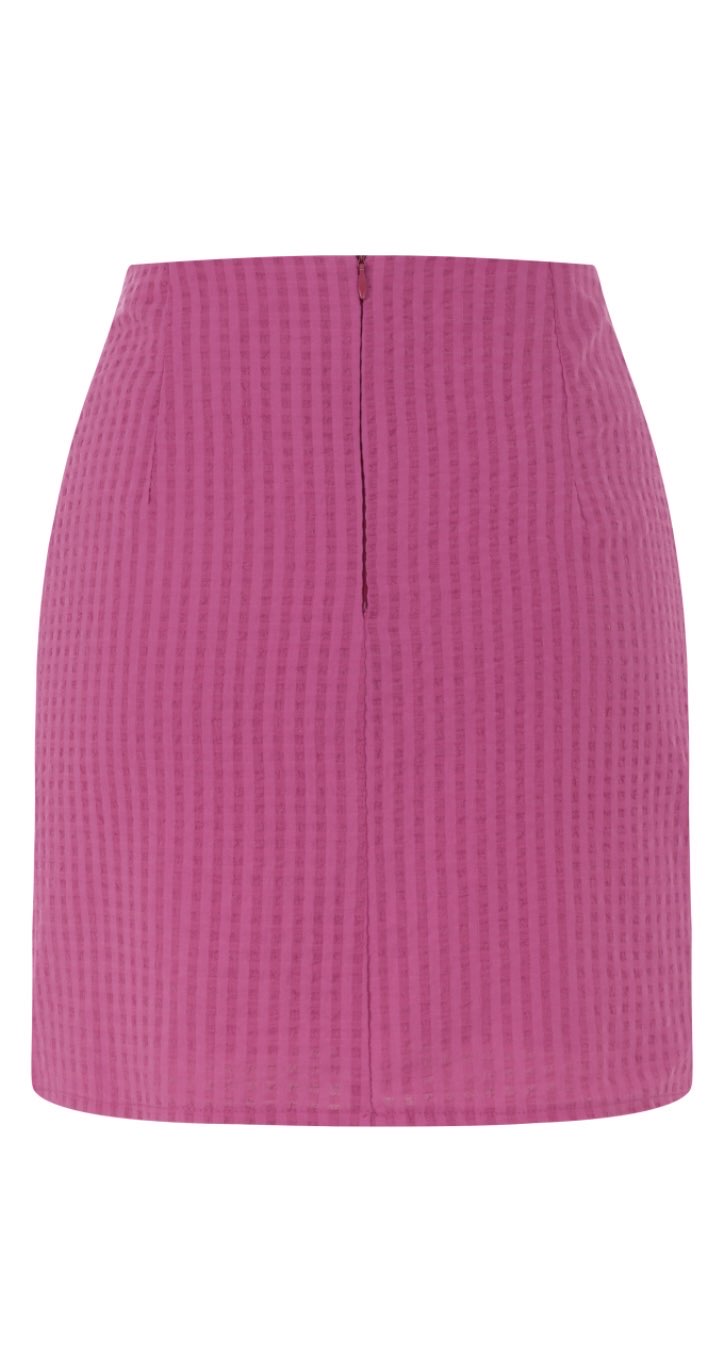 BAĞLAMA DETAYLI PEMBE ETEK