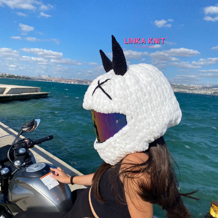 XX Şeytan Motorsiklet Kask Kılıfı,Eğlenceli Kask Koruyucu,Motor Kaskı Üzerine