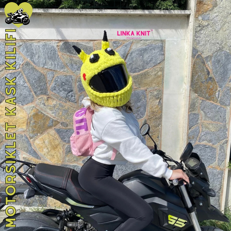 Karakter Tasarımlı Motorsiklet Kask Kılıfı,Eğlenceli Kask Koruyucu,Motor Kaskı Üzerine