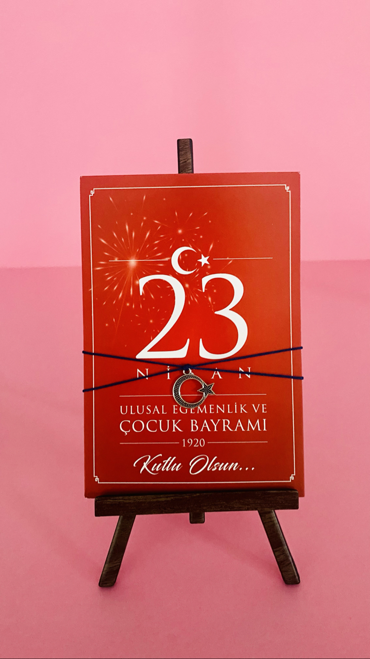 23 Nisan Bileklik Kart-Metal Ay Yıldız