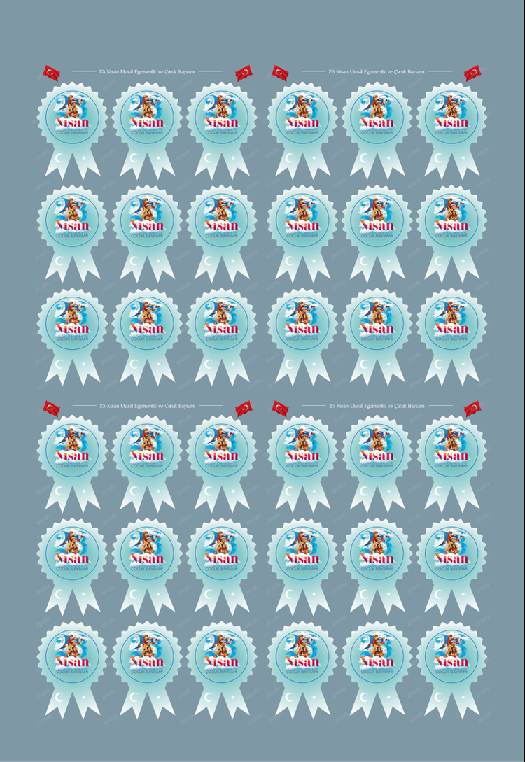 23 Nisan Fiyonk Yaka Sticker