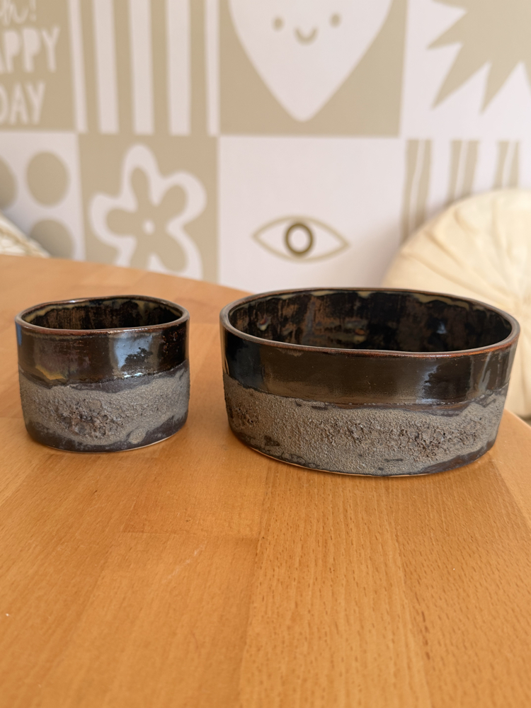 MAGMA / stoneware bowl & mug