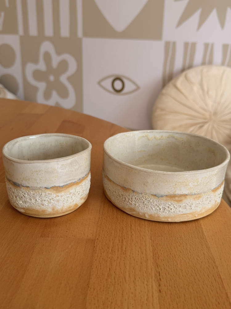 MAGMA / stoneware bowl & mug