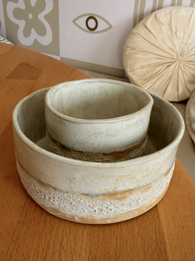 MAGMA / stoneware bowl & mug