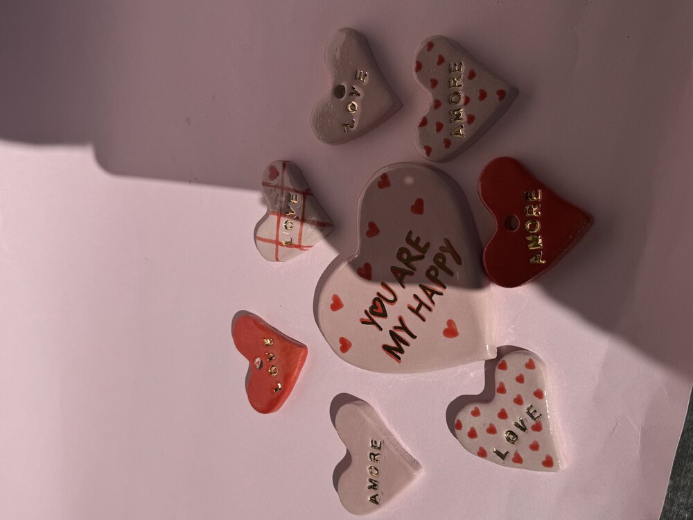 Kalp magnet/ pin / kolye ucu / anahtarlık