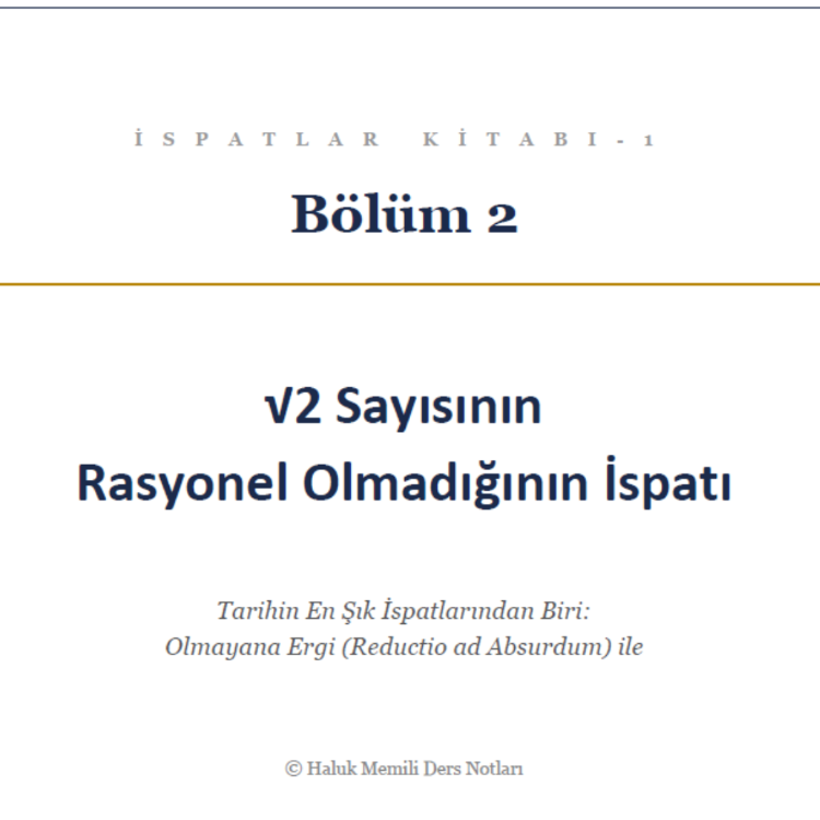 Kök 2 - İspatlar Kitabı 1 - Bölüm 2 (Dijital Ürün)