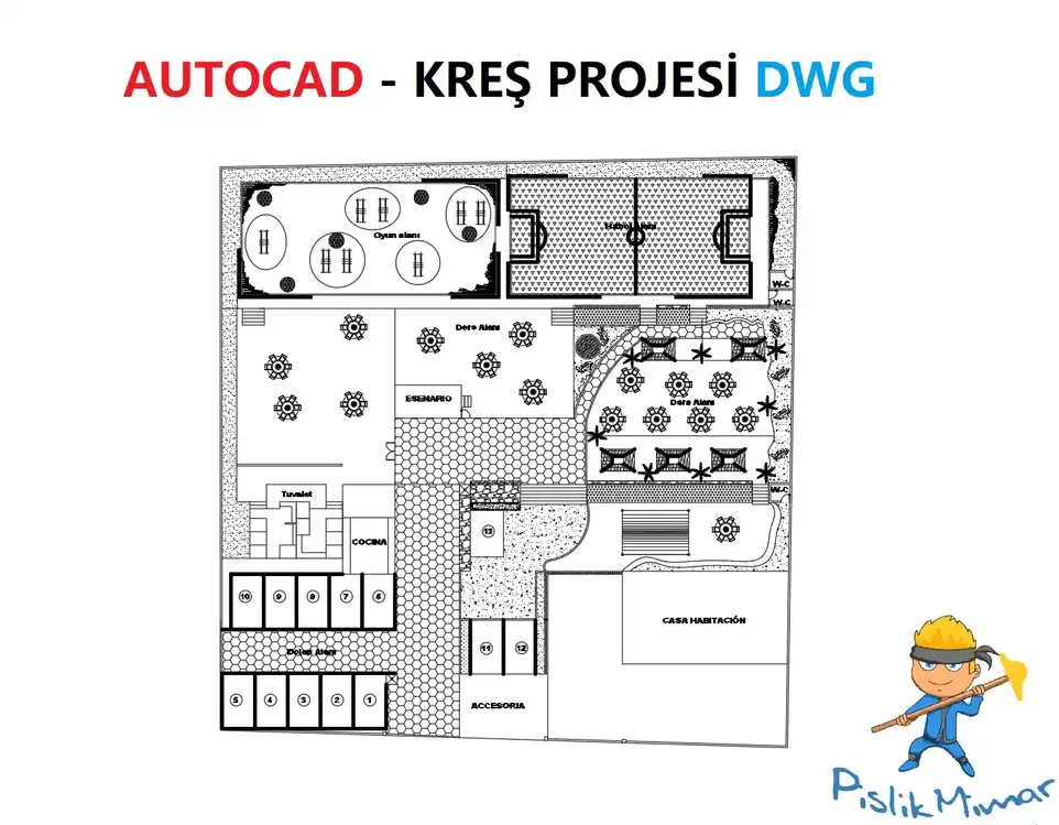 Kreş Projesi (AutoCAD DWG)