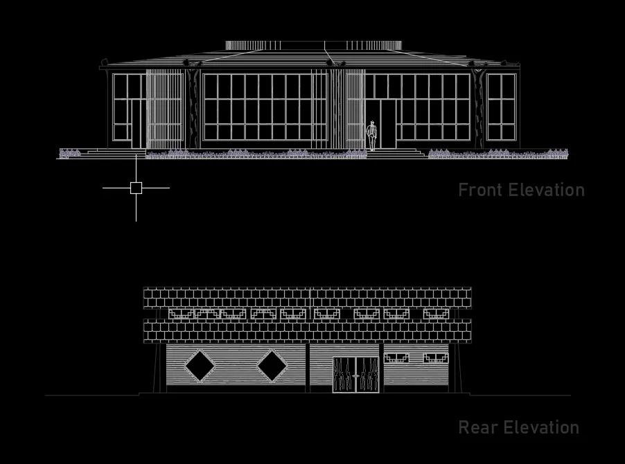 Yuvarlak Form Restoran Projesi ( DWG İndir )