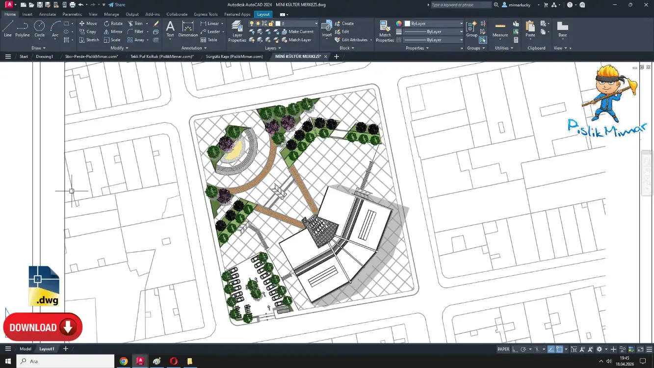 Kültür Merkezi Sahne Projesi (DWG)