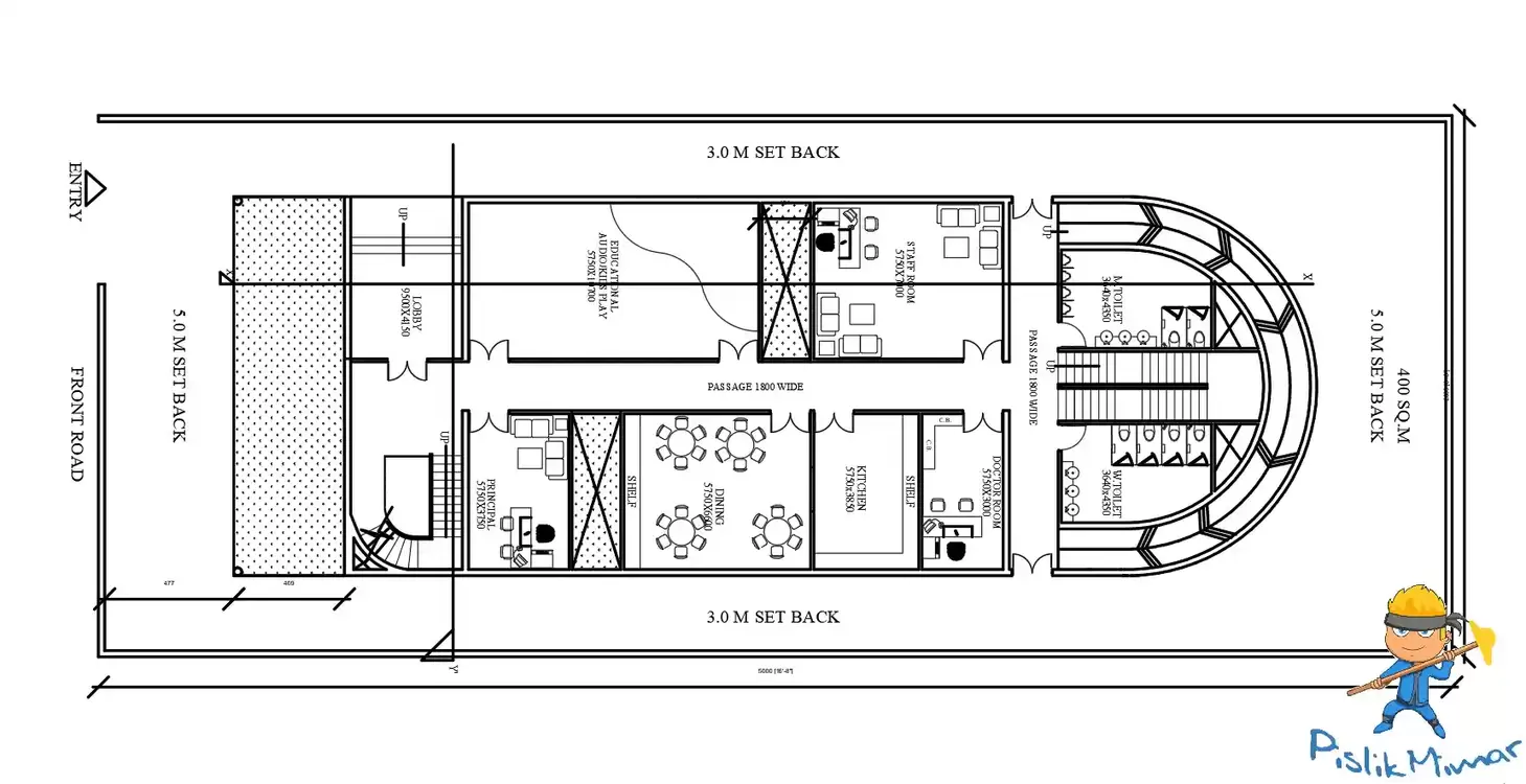 3 Katlı - Anaokulu Projesi (AutoCAD DWG İndir)