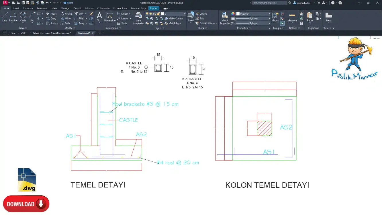 Güvenlik Kulübesi Projesi – DWG Çizim Seti