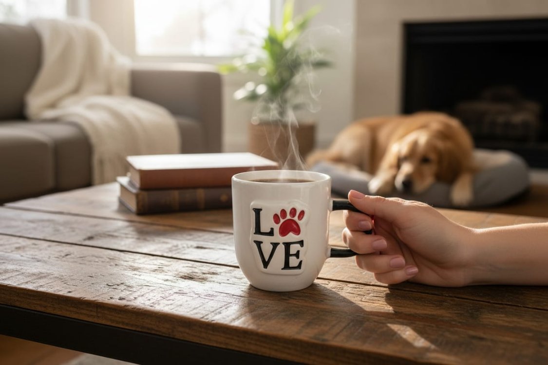Love Patili El Yapımı Seramik Kupa 
