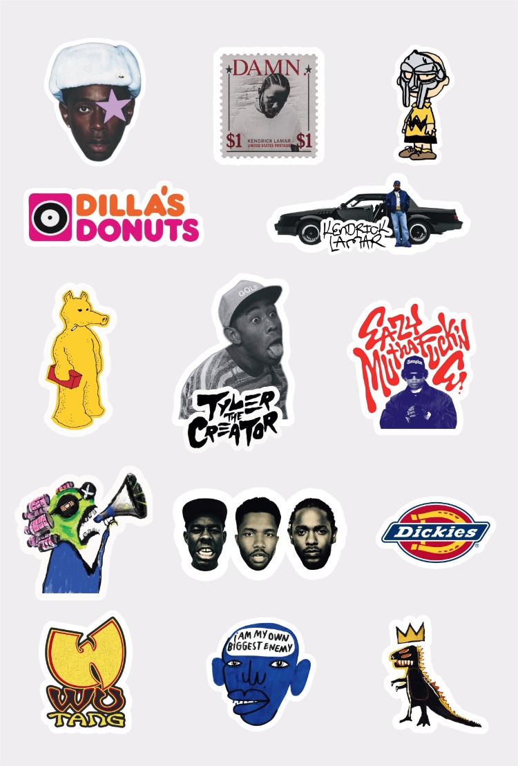Hip Hop Culture ve Streetwear 14’lü Sticker Koleksiyonu