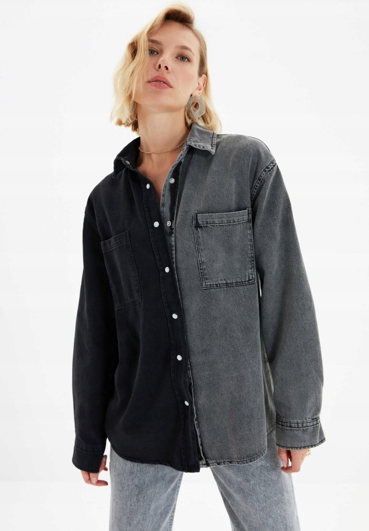 ÇİFT RENK OVERSIZE GÖMLEK