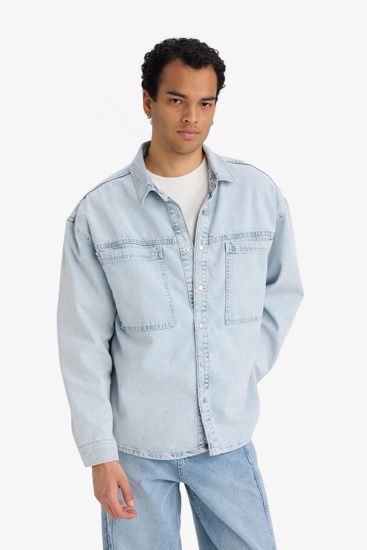 ERKEK  DENIM GÖMLEK