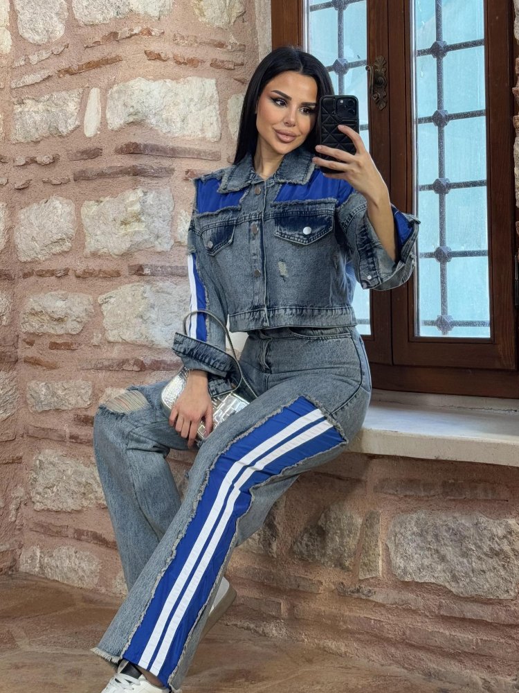 BAYAN ÖZEL TASARIM DENİM CEKET