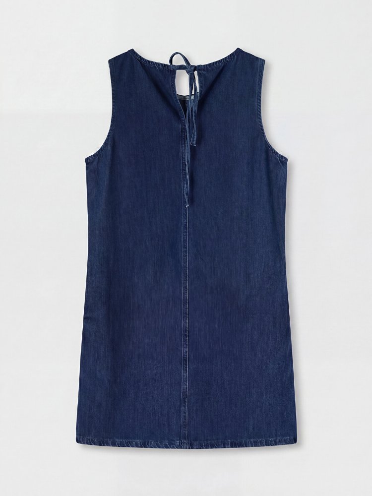 LCW Comfort Bisiklet Yaka Mini Jean Elbise