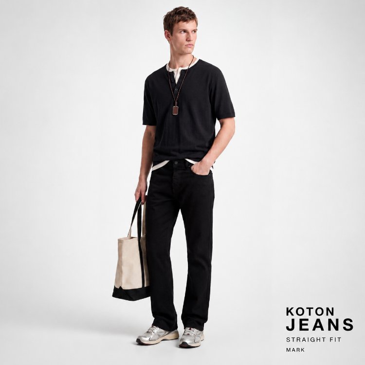 Normal Bel Pamuklu Straight Fit Jean Pantolon - Mark Jean