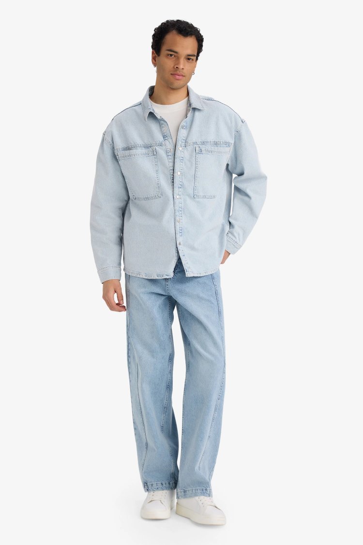 ERKEK  DENIM GÖMLEK