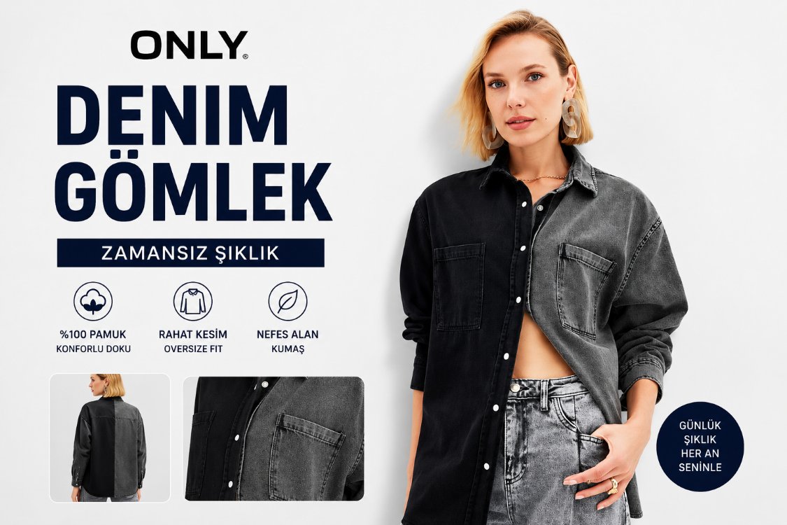 ÇİFT RENK OVERSIZE GÖMLEK