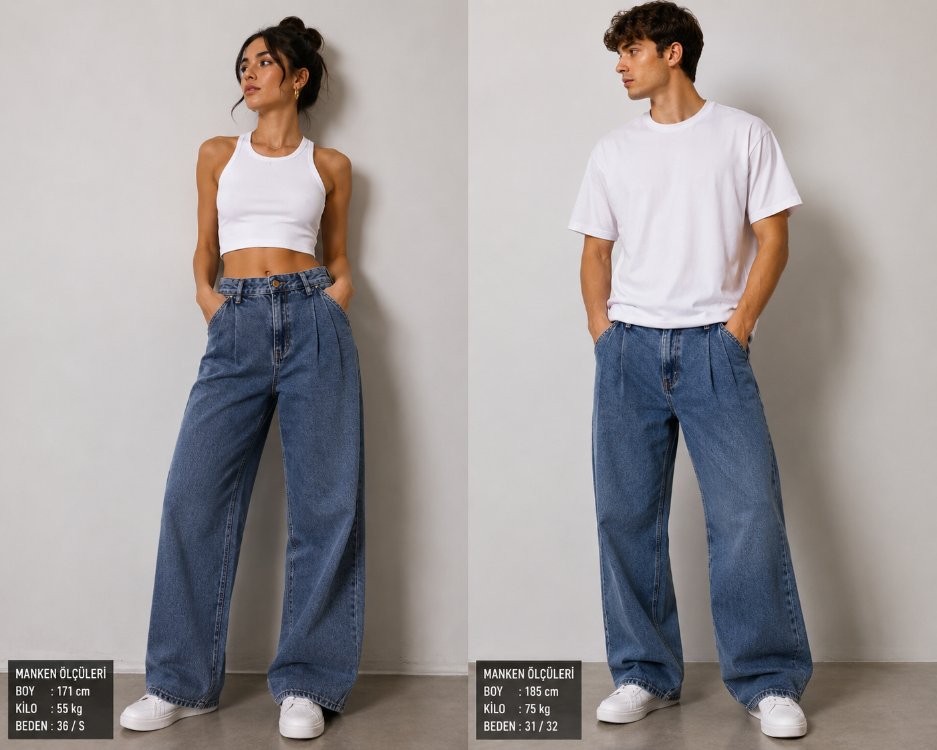 UNISEX WIDE LEG BAGY JEAN 333