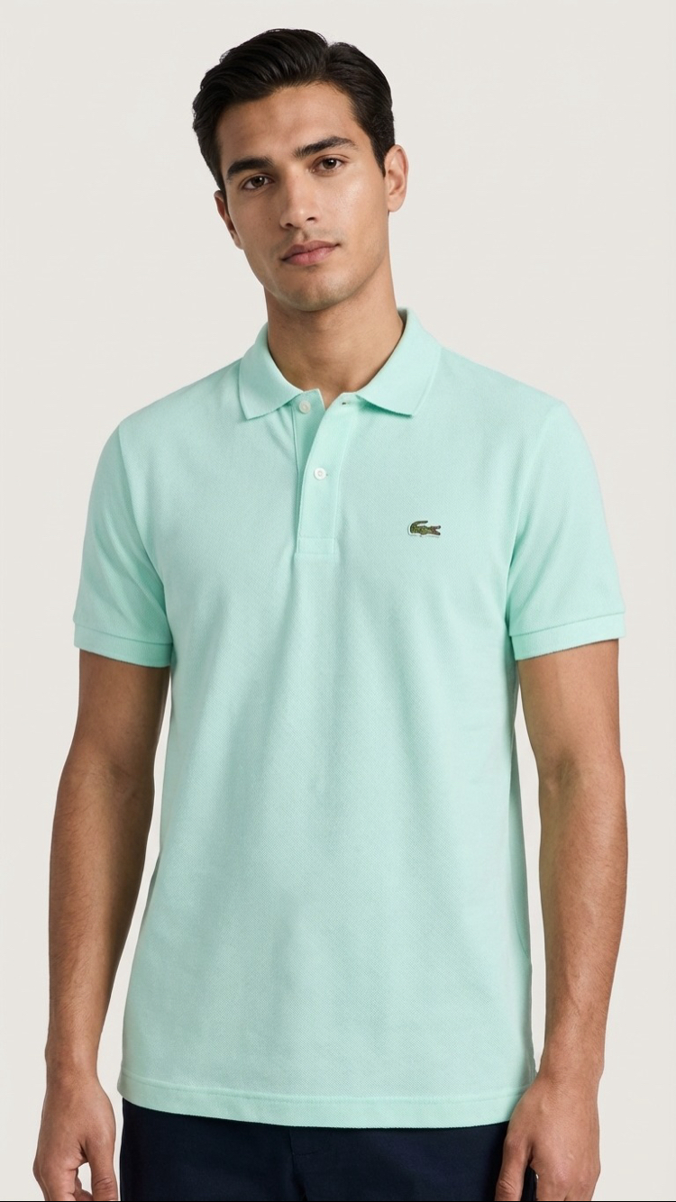 Lcs polo yaka su yeşili erkek tişört