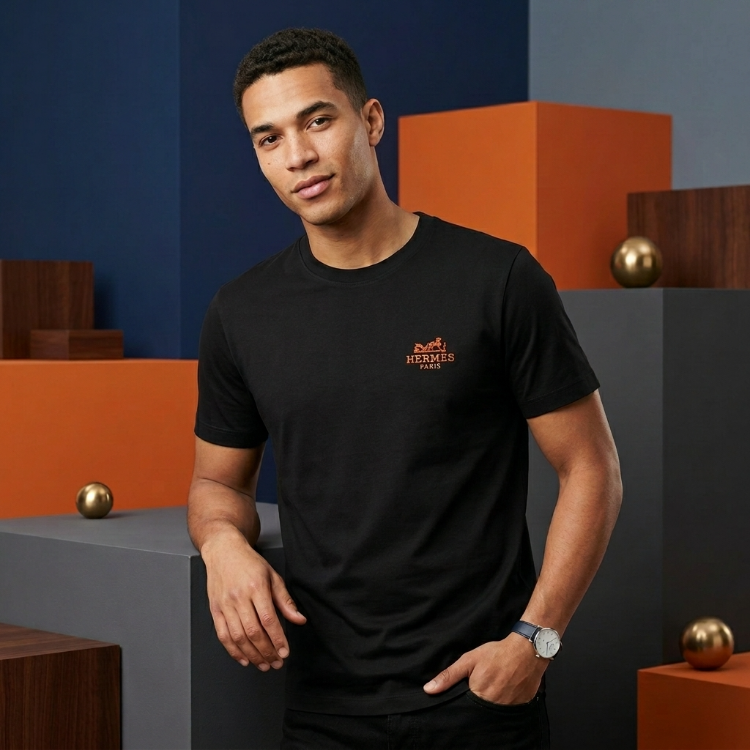 HR Paris Logo Nakışlı Premium T-Shirt