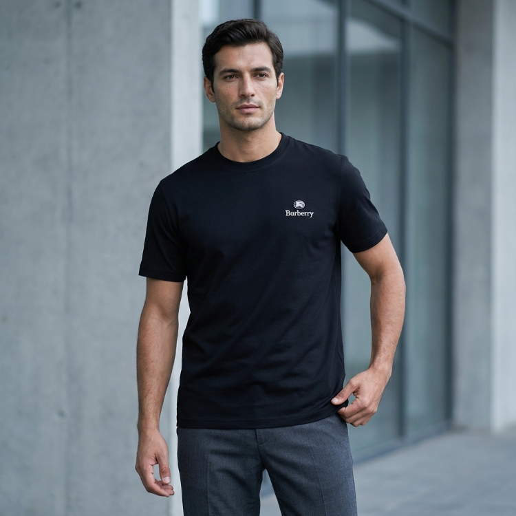 BR Metal Logolu Premium Oysho Kumaş T-Shirt