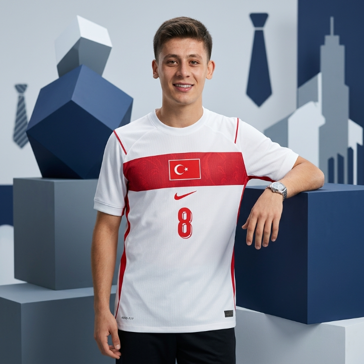 Arda Güler 8 Türkiye Beyaz Milli Forma  (Üst Kalite)