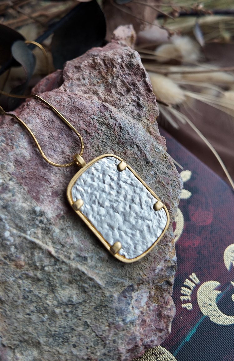 Şaman Kolye Gold Gümüş