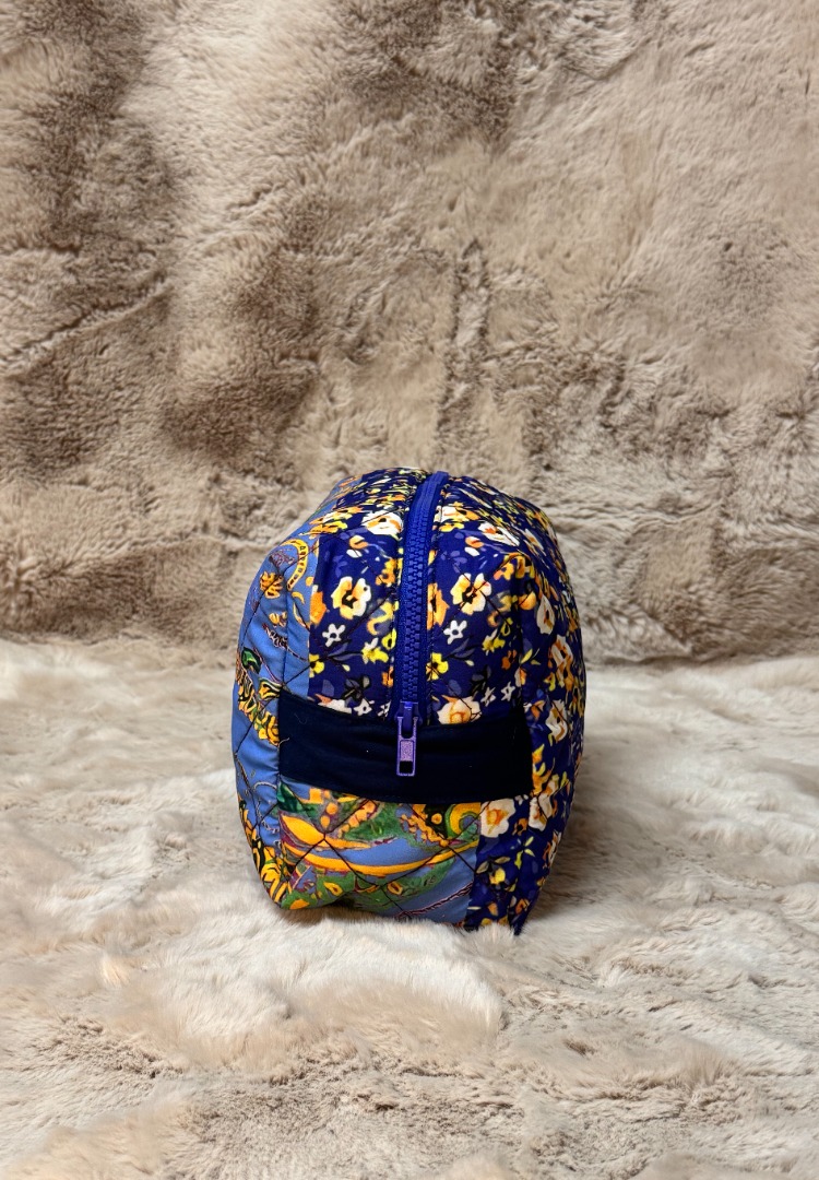 Pomélie Classic Büyük Boy – Kapitone Boho Mavi