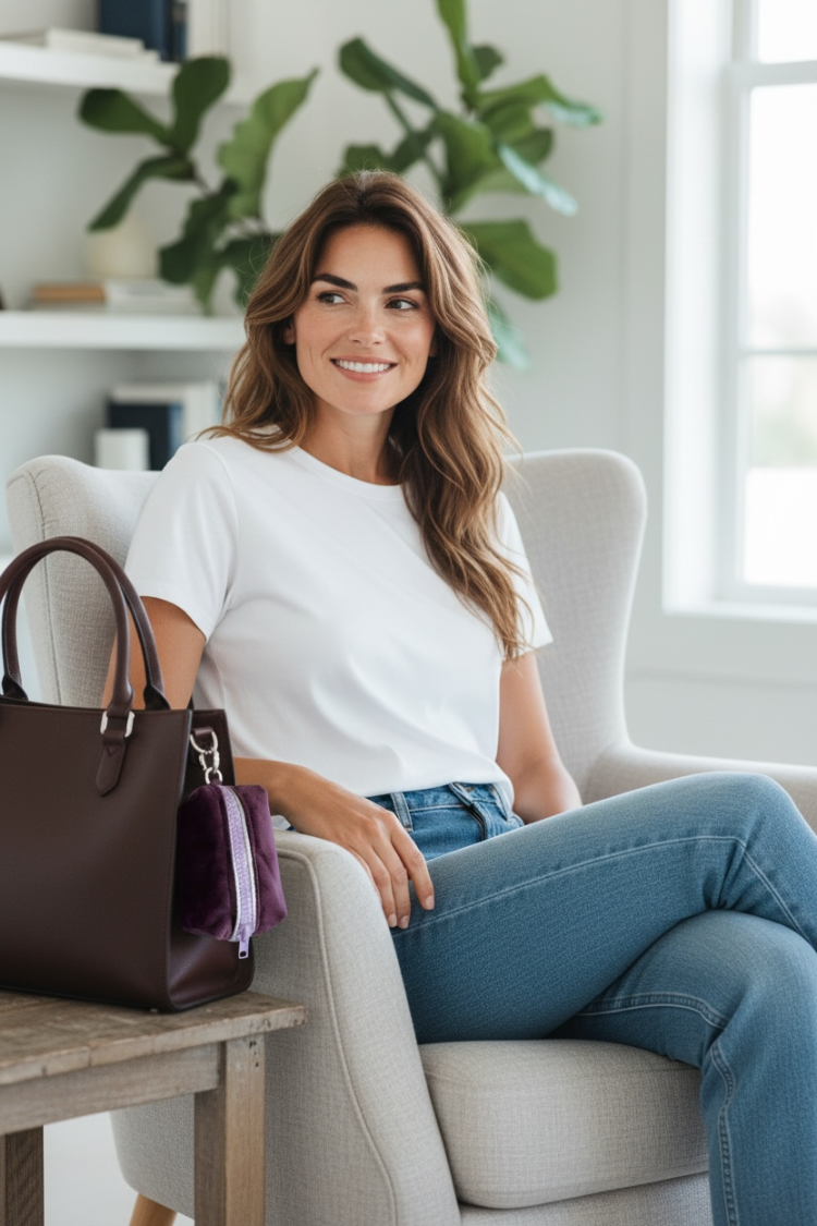 Pomélie Classic Küçük Boy – Kadife Mürdüm Sim Detaylı
